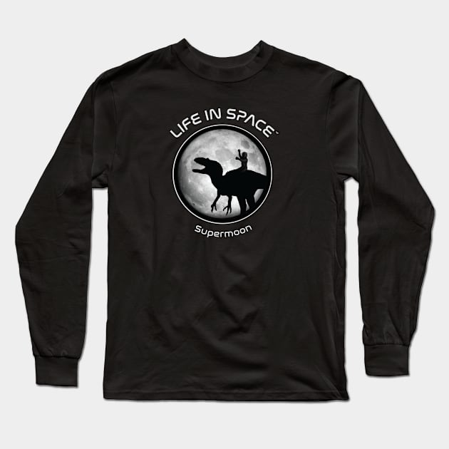 Life in Space: Supermoon Long Sleeve T-Shirt by photon_illustration